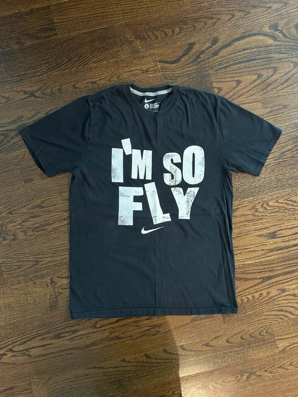 Nike I'm So Fly T-Shirt Size Large Black Graphic Tee
